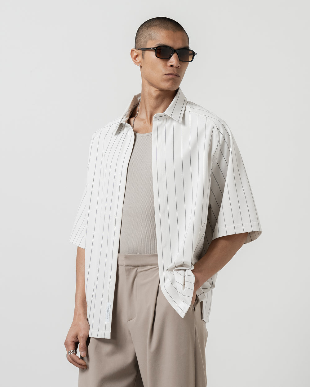 Striped Ecru